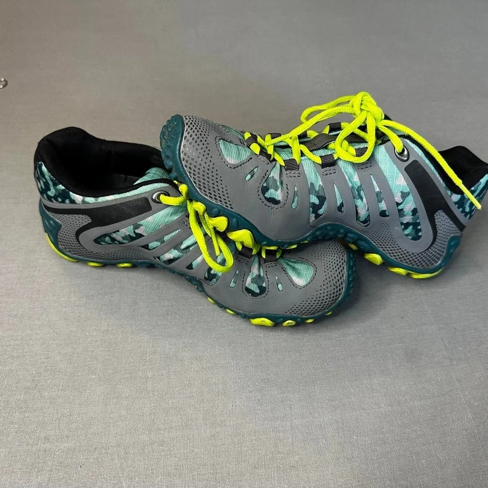 Merrell Women's Hiking Shoes US 6 Medium Gray Green Black Yellow MPN J21398